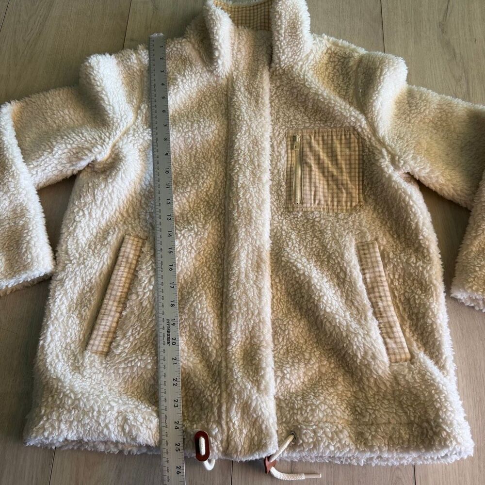Madewell Sourced Sherpa Zip Jacket Cream Off White Size Small - Picture 2 of 9